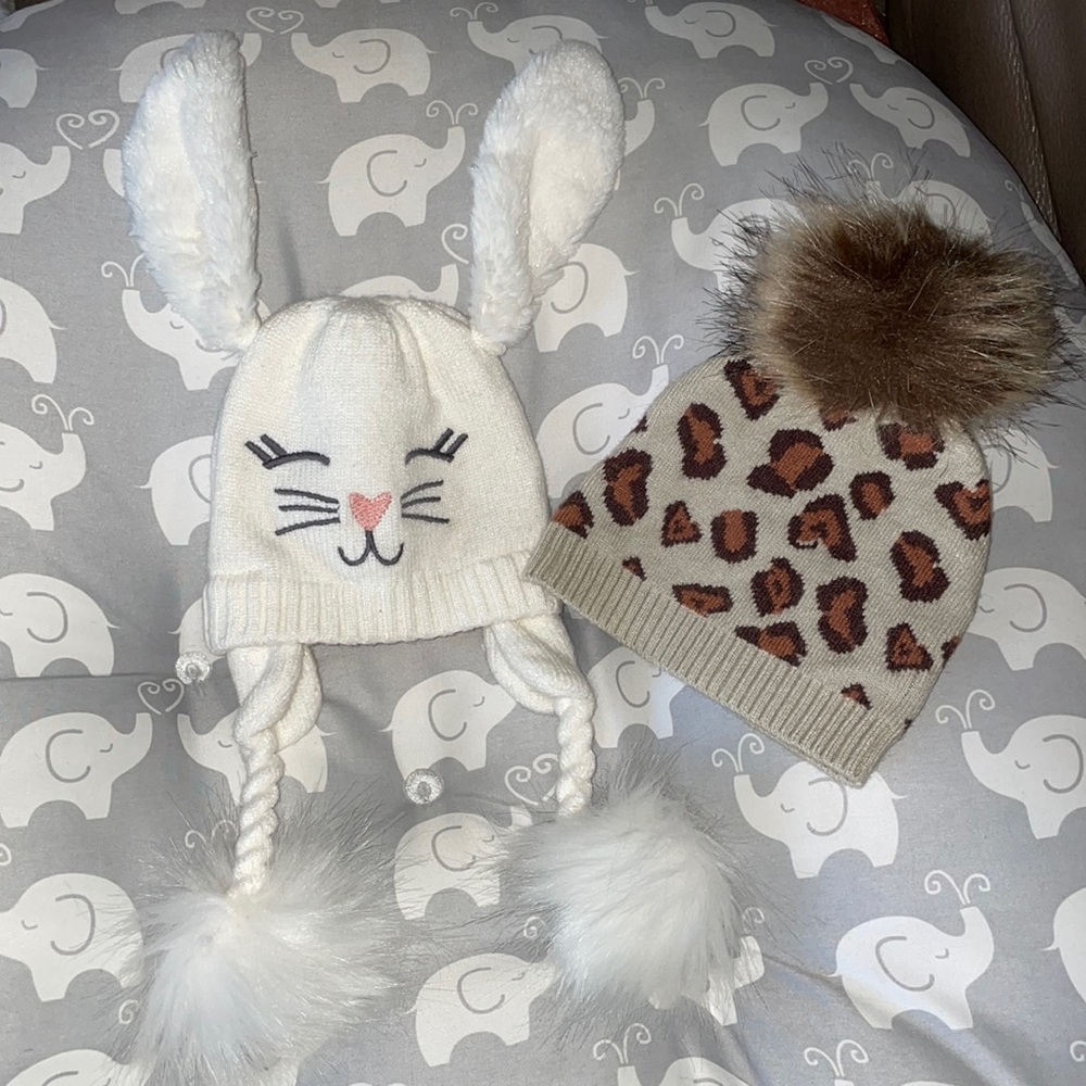 NYGB baby girl hats.